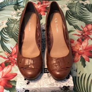 CL by Laundry cognac wedges.